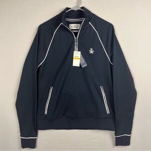 Penguin Munsingwear 1/4 Zip Pullover Sweatshirt Men’s Small Navy Blue $115 MSRP